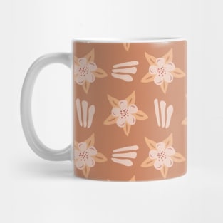 Playful floral pattern in earthy neutral calming colors Mug